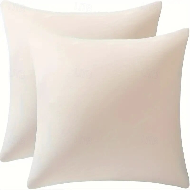 Set of 2pcs Solid Color Versatile Dutch Velvet Decorative Pillow Covers Farmhouse Living Room Bedroom Sofa Decoration Pillow Set4