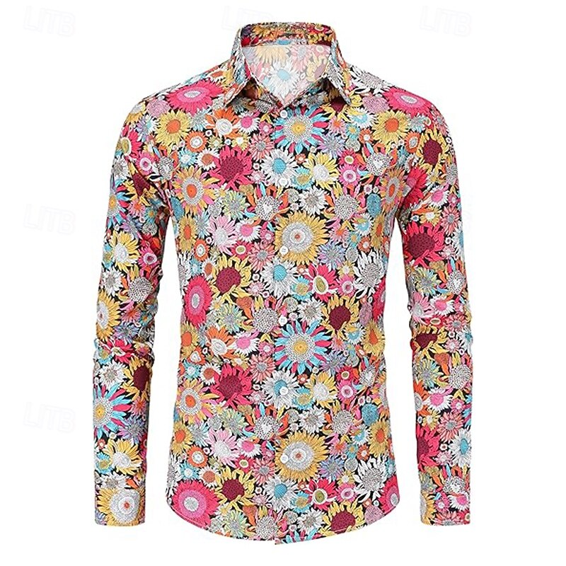 Retro Vintage 1970s Shirt Fancy Dress Men's Halloween Carnival Party Party / Evening Casual Daily Adults' Shirt3