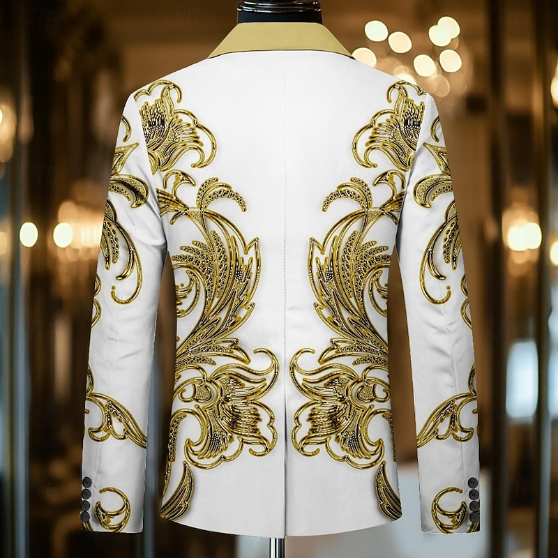 Men's Floral Graphic Long Sleeve Turndown Artistic Casual Party Evening Wear Daily Buttons 3D Print Multi Pocket2