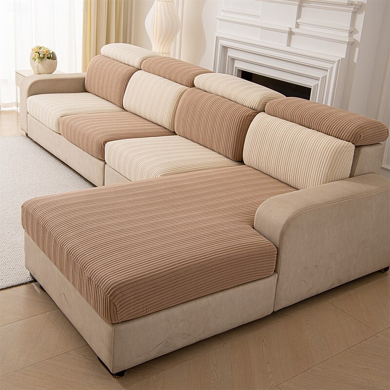 1pc Stretch Universal Jacquard Soft Polar Fleece Sofa Seat Cover Cozy and Durable Slipcover Designed for a Perfect Fit, Ideal for Protecting Your Sofa while Adding Style to Your Living Room Decor