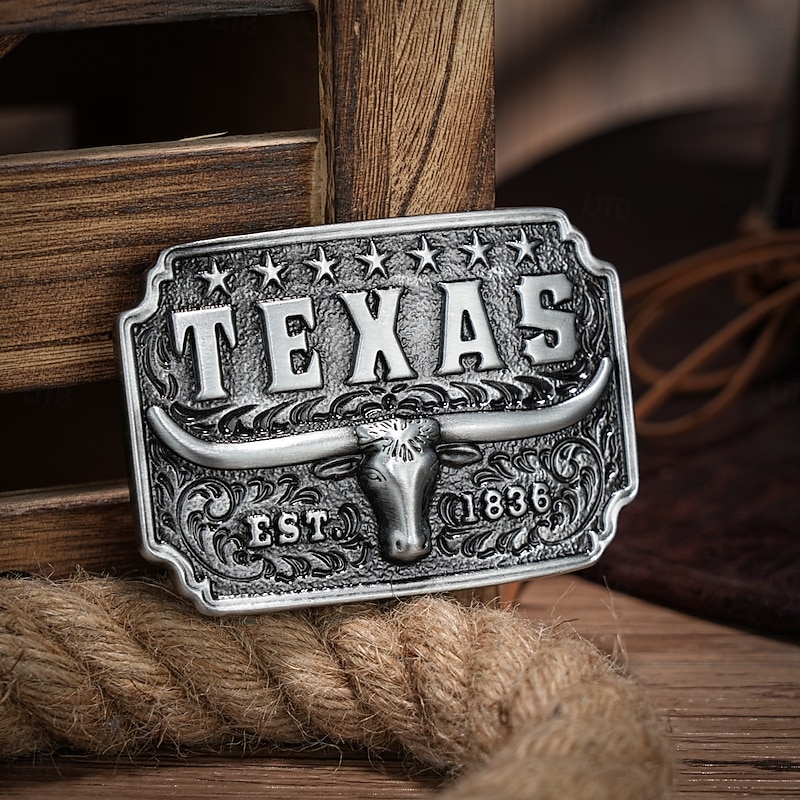 Men's Belt Buckle Buckle Silver Bronze Alloy Vintage Style Retro Vintage Cow Texas Daily Religious Celebrations4