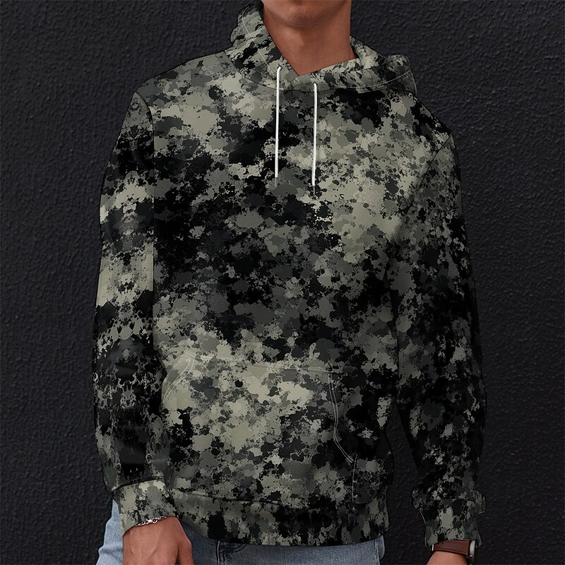 Men's Graphic Camo / Camouflage Hoodie Hoodies Sweatshirt Vacation Daily Long Sleeve Hooded Vacation Sports Outdoor Going out Camouflage Printing Winter Spring &  Fall Designer3