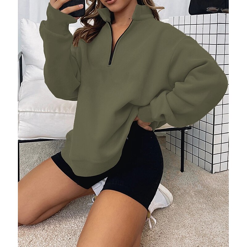 Comfry Women's Tunic Dressy Tops Work Daily Sports Daily Long Sleeve Army Green Spring Fall4