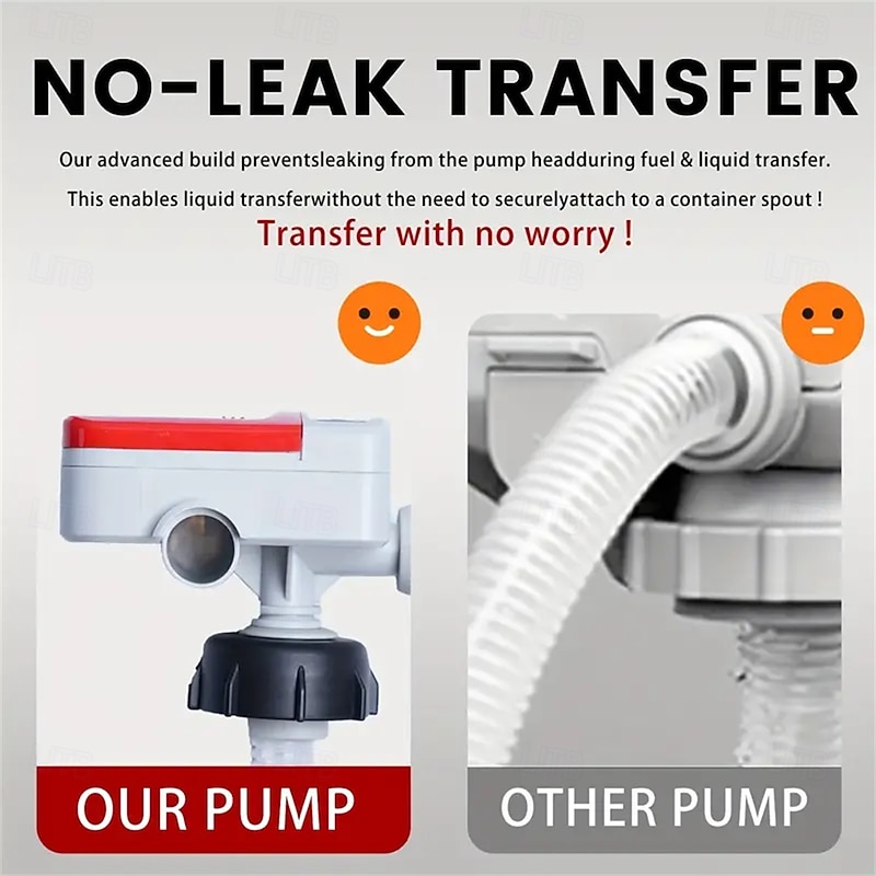 Fuel Transfer Pump Battery-powered Fuel Transfer Pump with Long Hose Portable Liquid Pump Suitable for Gasoline, Diesel, Kerosene, Light Oil, and Water.3
