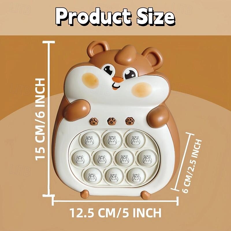 1pc Intelligence Toy, 4 Modes, 999 Game Levels, With Lights, Fast Press Game Console, Handheld Game Console, Fast Puzzle Game Console, Press Bubble Fidget Toy, Game Console2
