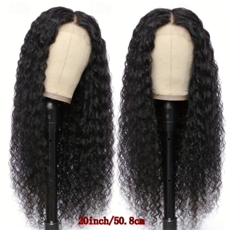 Remy Human Hair 5x5 Closure 13x6 Lace Front Wig Side Part Middle Part Free Part Brazilian Hair Natural Wave Water Wave Natural Wig 130% 150% 180% Density with Baby Hair Natural Hairline Pre-Plucked3