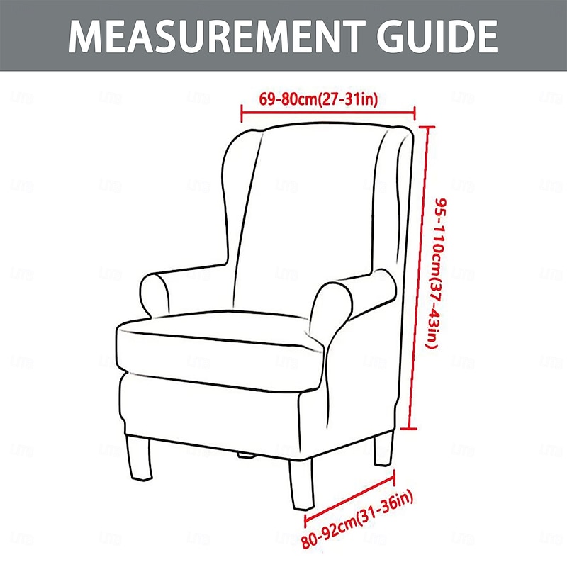 Floral Wingback Chair Cover Stylish and Stretchy Slipcover for Wingback Chairs Durable Furniture Protector Perfect for Adding a Touch of Elegance to Your Home Decor2