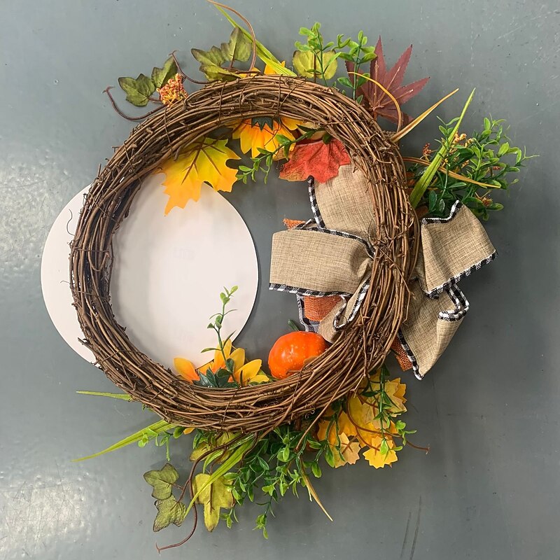 Fall Wreath Thanksgiving Wreath for Front Door Simple Fall Sign for Halloween Thanksgiving Outdoor Decor Hanging Ornaments4
