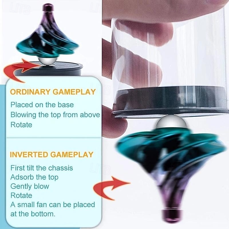 Colorful Wind-Powered Gyroscopic Toy  Fun, Handheld, High-Speed Spinning Top - Perfect Gift for Teens  Developing Fine Motor Skills and Encouraging Creative Play2