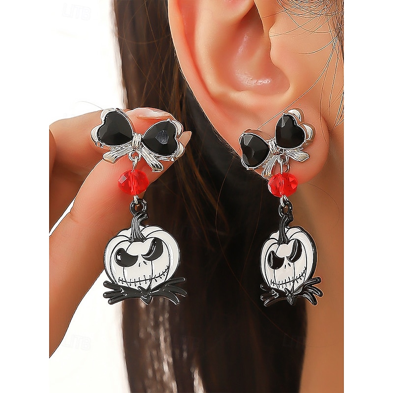 Halloween Spider Earrings with Pearl Accent - Statement Gothic Jewelry for Cosplay, Costume Parties, and Halloween Events4