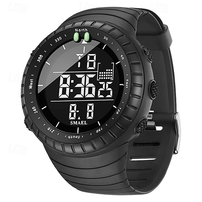 SMAEL New Fashionable Trendy Men's Electronic Watch Sports and Leisure Decoration Night Light Waterproof Calendar Display Alarm Clock Men's Watch2