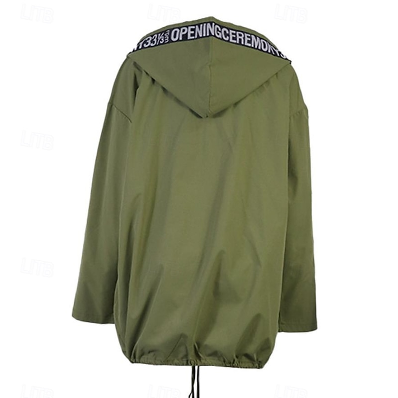 Women's Coat Trench Coat Street Daily Wear Vacation Fall Winter Long Coat Loose Fit Warm Breathable Stylish Casual Street Style Jacket Long Sleeve Solid Color with Pockets Black Army Green Grey2