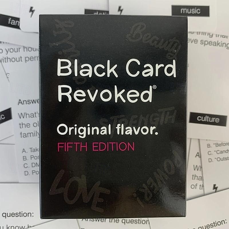 Black Card Revoked Original Flavor Fifth Edition Mystery Trivia Game, Standard Edition for Teens and Adults Paper Material3