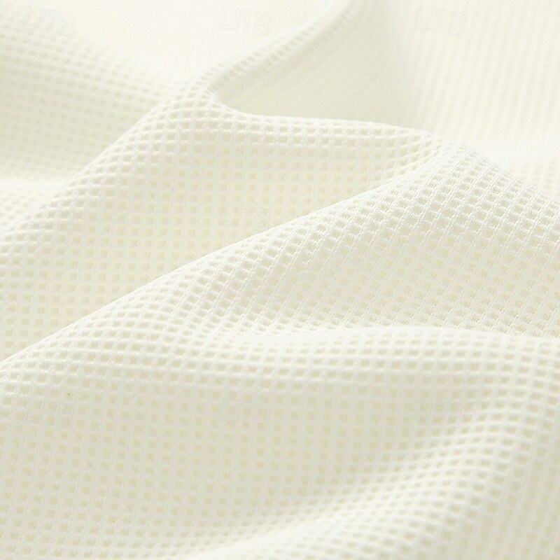 Men's Sweatpants Joggers Trousers Casual Pants Waffle Pants Drawstring Elastic Waist Plain Comfort Warm Full Length Outdoor Casual Daily Sports Fashion Black White4