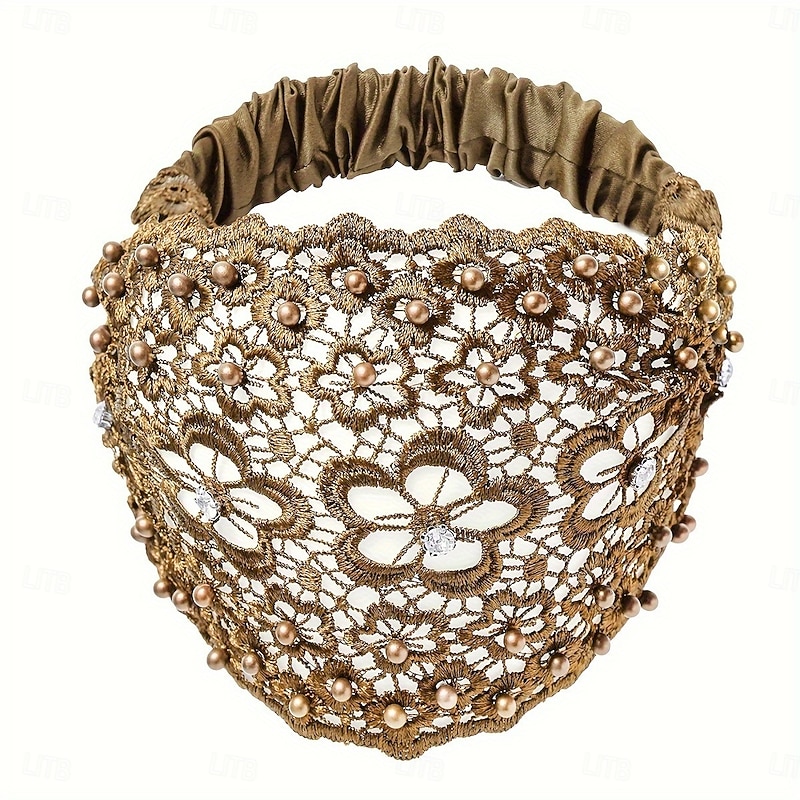 3pcs Set Elegant Floral Beaded Wide Headbands for Women - Fashionable Hair Accessories, Perfect for Casual Attire4