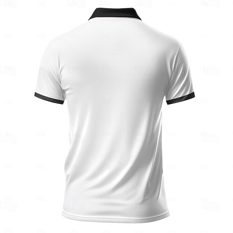 Men's Wolf Zip Polo Shirts Golf Shirt Short Sleeve Polo Shirts Collared Shirts Casual Funny Streetwear Vacation Wear Party Outfits 3D Print Quarter Zip Polo Summer Spring Black Wine Red3