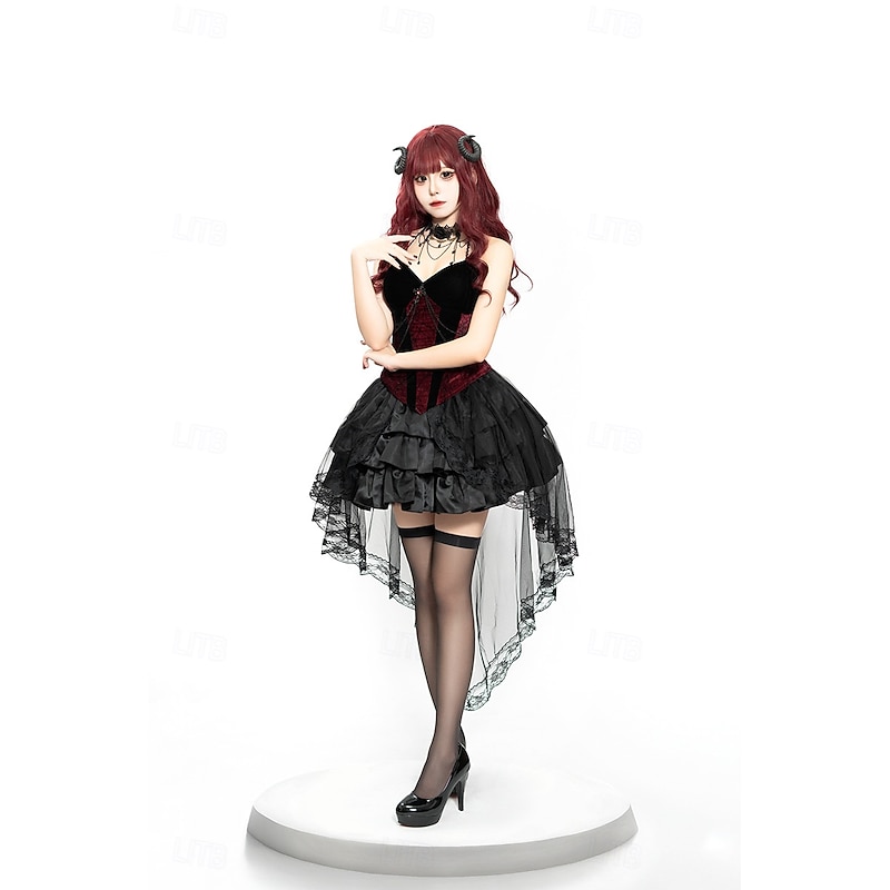 Vampire Halloween Cosplay Costume Cosplay Adults' Women's Carnival Masquerade Party Masquerade Easy Halloween Costumes Dress Up3