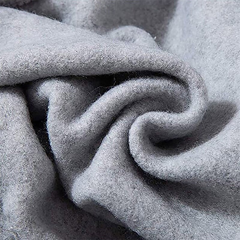 Men's Fleece Pants Sweatpants Joggers Winter Pants Trousers Pocket Drawstring Elastic Waist Plain Comfort Warm Sports Outdoor Daily Fashion Casual Black Dark Gray Micro-elastic4