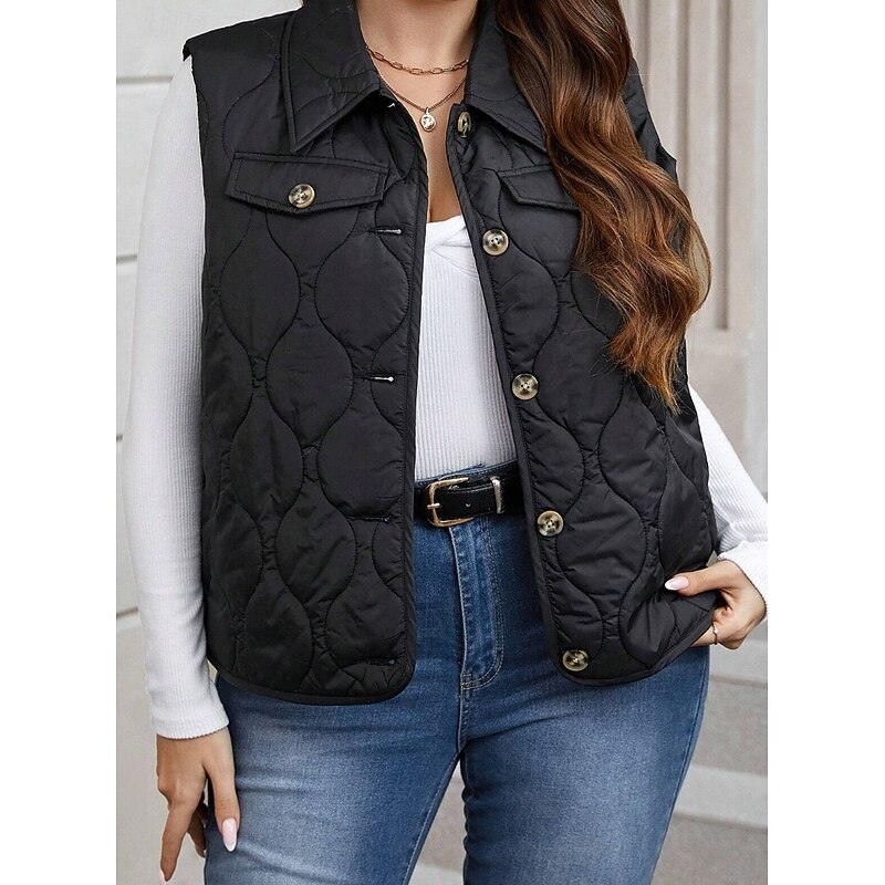 Women's Shrugs Elegant Sleeveless Crew Neck Work Black Spring Fall Winter3