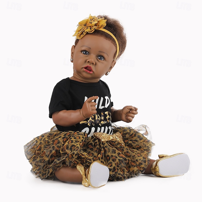 22.8 Inch Realistic Reborn Baby Dolls - Silicone Baby Girl Real Life Dolls with Full Body Vinyl Newborn Lifelike Weighted Dolls for Ages 3+ Gift2