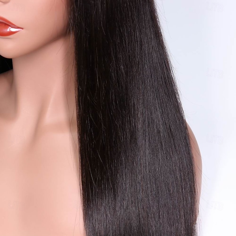 Remy Human Hair 13x6 Lace Front 13x4 Lace Front Wig Side Part Middle Part Free Part Brazilian Hair Straight Natural Straight Natural Wig 130% 150% 180% Density with Baby Hair Natural Hairline3