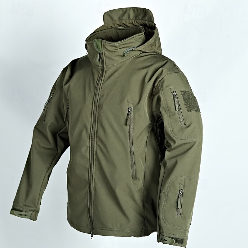 Men's Military Tactical Jacket Combat Jacket Hiking Jacket Hiking Fleece Jacket Winter Outdoor Patchwork Thermal Warm Waterproof Windproof Jacket Climbing Camping / Hiking / Caving Traveling CP Color4