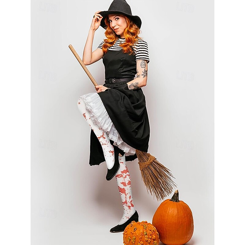 Halloween Blood Splatter Gloves and Socks Set - Creepy Costume Accessories for Horror-Themed Parties and Cosplay2