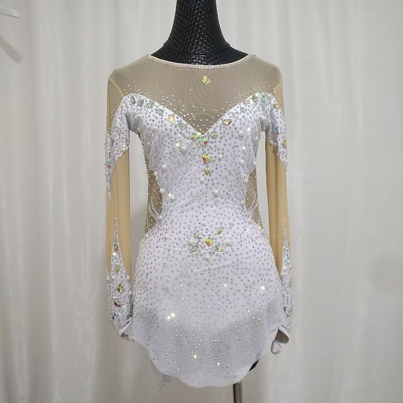 Figure Skating Costumes Figure Skating Performance Costumes Grading Costumes Competition Costumes Children's Adult Women's Figure Skating Costumes Adult And Children's Customized Spandex