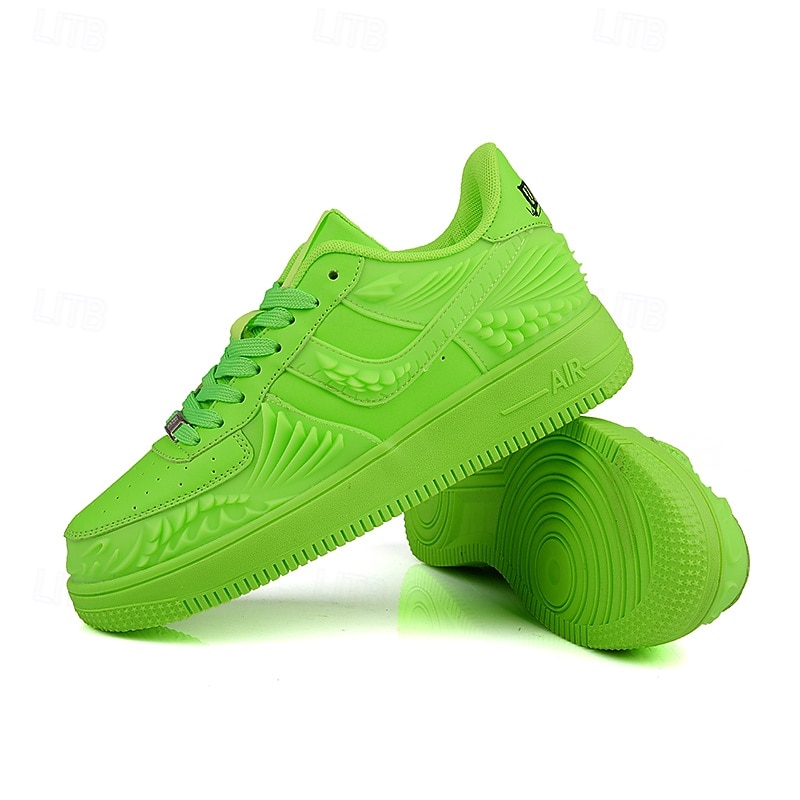 Men's Neon Green Athletic Sneakers – Lightweight Design, Bold Style for Running, Sports, and Casual Wear3