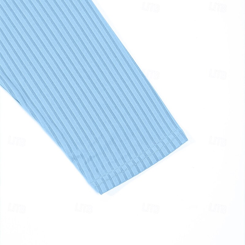 Men's T Shirt Muscle Shirt Ribbed Knit tee Tee Top Long Sleeve V Neck Summer Plain Pit Strip Fashion Designer Basic Knitting Vacation Street Going out Light Blue Black Pink Top Tee for Men4