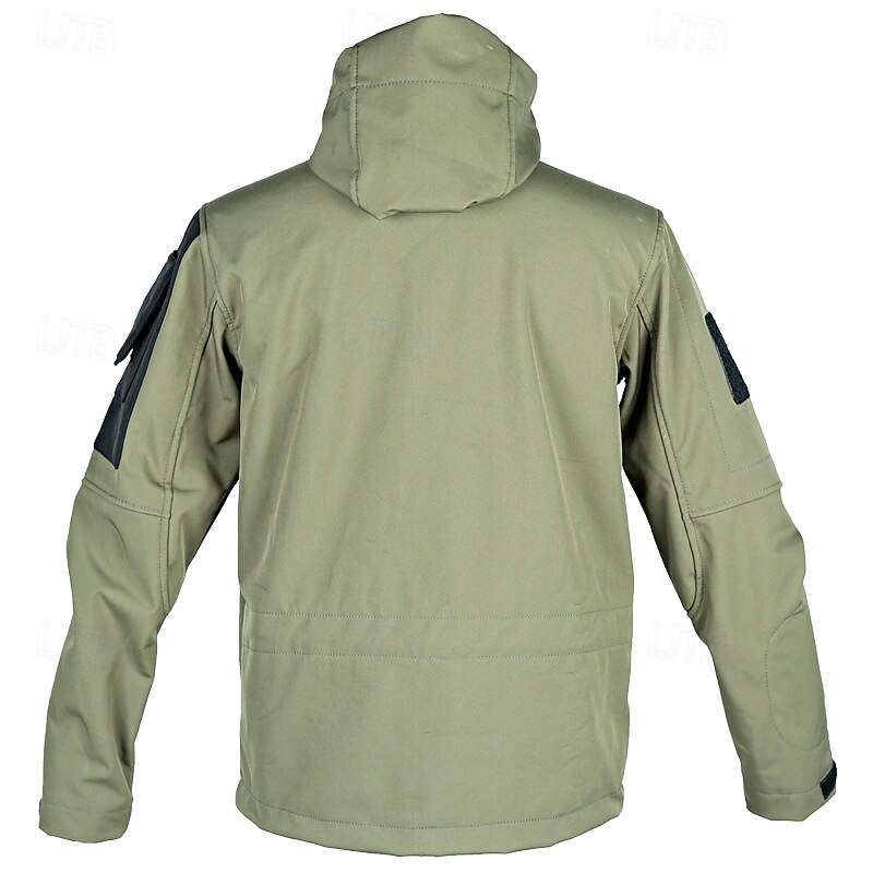 Men's Military Tactical Jacket Combat Jacket Hiking Jacket Outdoor Patchwork Waterproof Windproof Jacket Climbing Camping / Hiking / Caving Traveling Army Green Green Khaki3