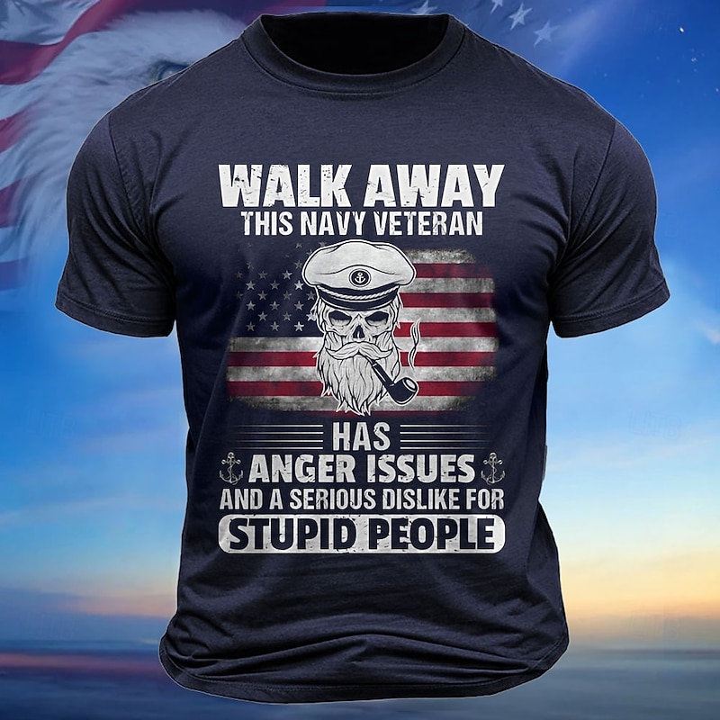 Patriotic T Shirts For Men Gulf of America T Shirt Short Sleeve T shirt 3D Print Crew Neck Shirt Daily Military Street Daily Black Red Blue Summer Spring Clothing Apparel S M L XL XXL XXXL2