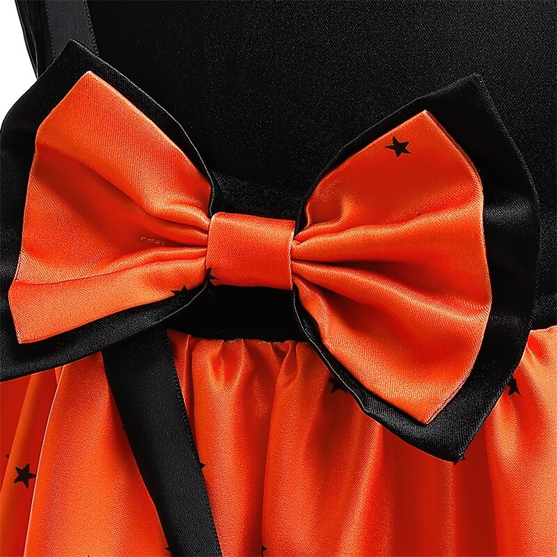 Halloween Girls' 3D Castle Dress Sleeveless Summer Spring Performance Party Birthday Beautiful Halloween Custome Kids 4-12 Years Party Dress Swing Dress A Line Dress Midi Polyester Regular Fit4
