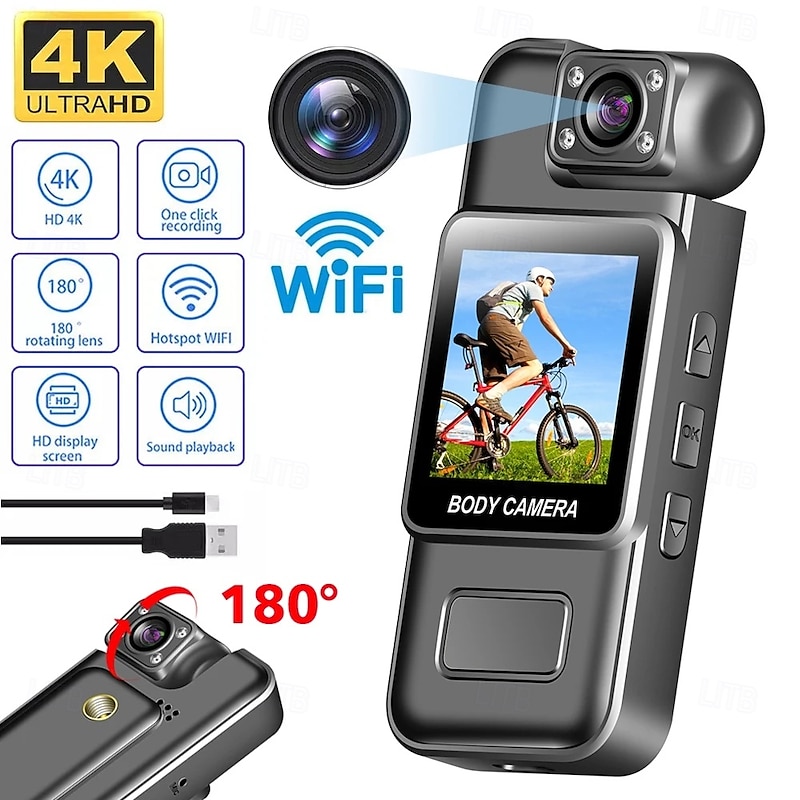 L9 Action Camera Portable Rechargeable WiFi Mini 1.3 inch CMOS Sensor 4K 128 GB H.264 Mountain Bike4