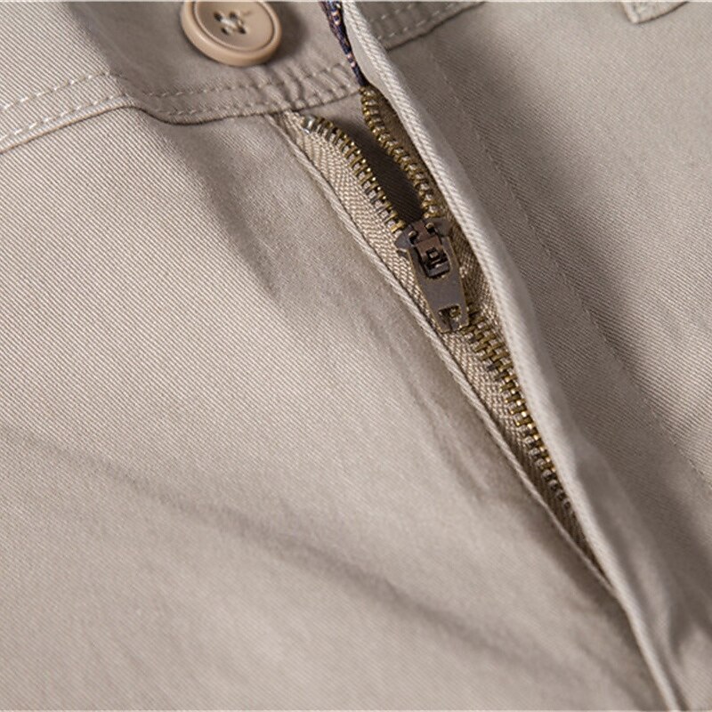 Men's Trousers Chinos Casual Pants Buttons Pocket Plain Comfort Formal Party Work Fashion Classic Style ArmyGreen Black Micro-elastic4