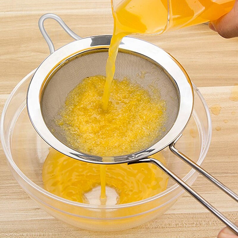 Set of 3 Fine Mesh Strainer Multifunction Stainless Steel Strainers with Sturdy Handle2