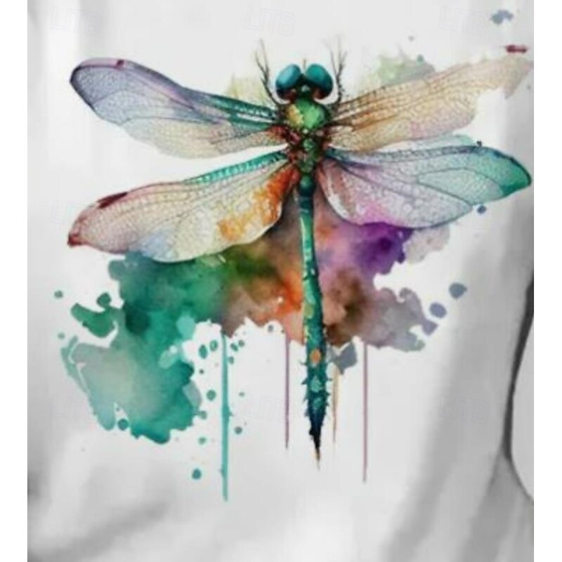 Women's 100% Cotton T Shirt Casual Print Regular Tops Daily White Spring Fall Prefall3