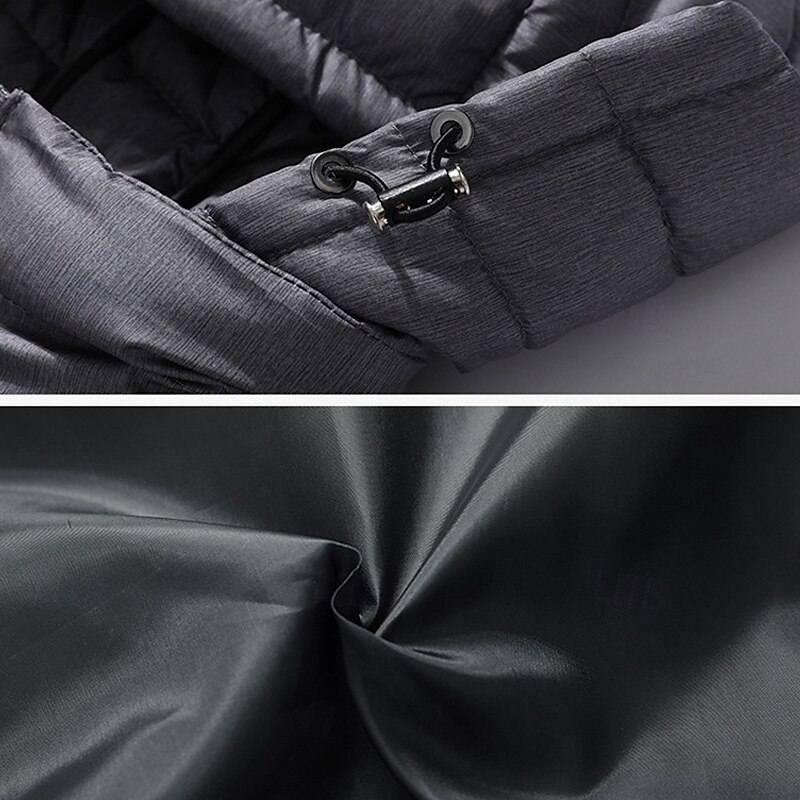 Men's Down Vest Puffer Vest Vest Gilet Daily Date Vacation Fashion Casual Fall & Winter Pocket Polyester Warm Comfortable Plain Zipper Standing Collar Regular Fit Black Red Blue Vest2