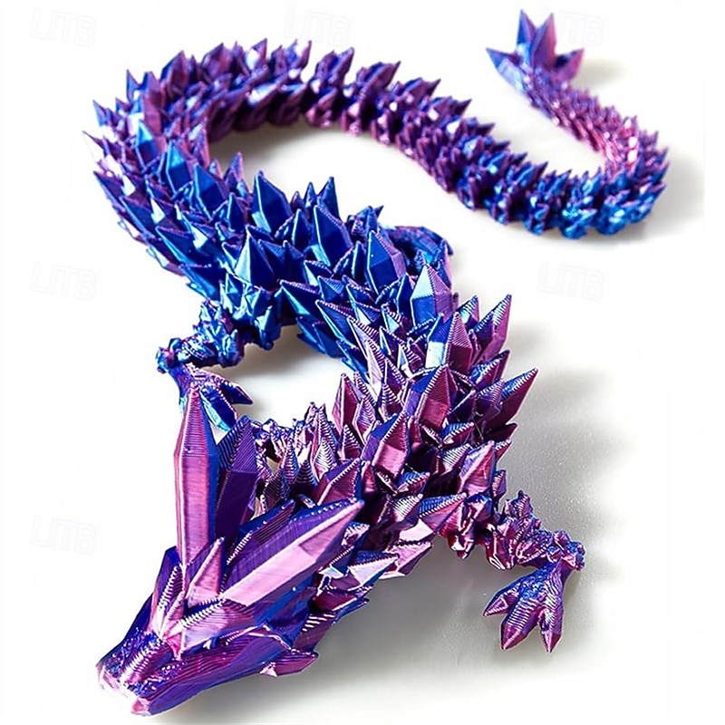 3D Printed Dragon Egg Mystery Crystal Dragon Fidget Toys Articulated Dragon Home Desk Decor Easter Surprise Dinosaur Eggs Adults Fidget Toys for Autism4