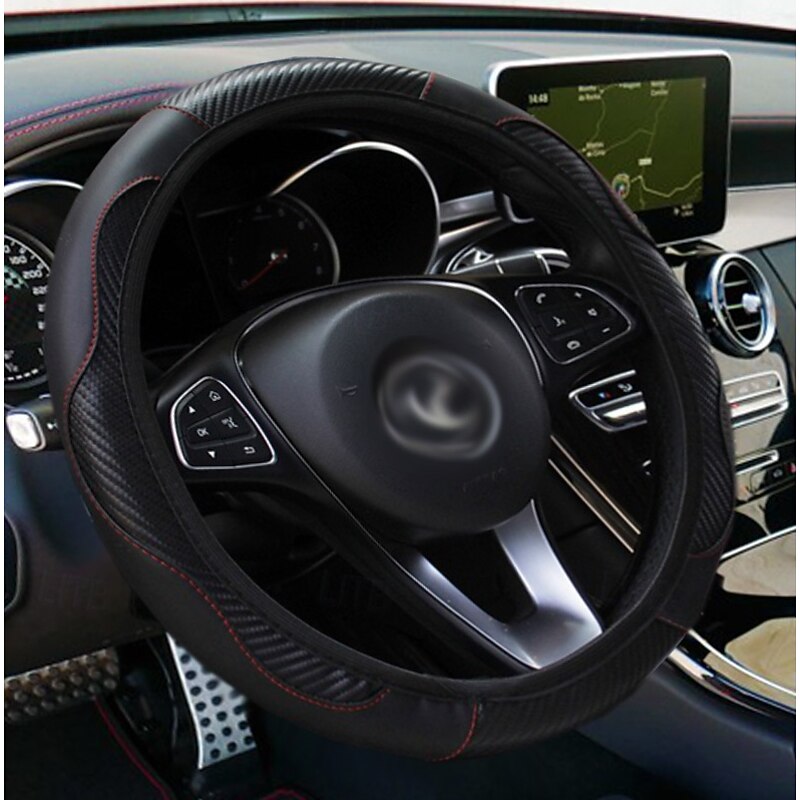 Car Steering Wheel Cover Anti Slip Universal 37-38cm Steering Covers Decoration Auto4