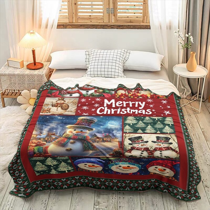 Christmas Blanket Throw Cozy and Festive Holiday Blanket Perfect for Adding Warmth and Seasonal Cheer to Your Home Decor Ideal for Couch, Bed, or Gift3