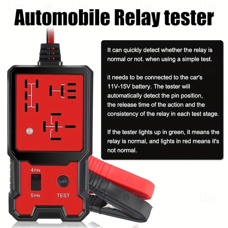 12V Automobile Relay Tester - Electronic Battery & Generator Diagnostic Tool, Universal Check Analyzer4