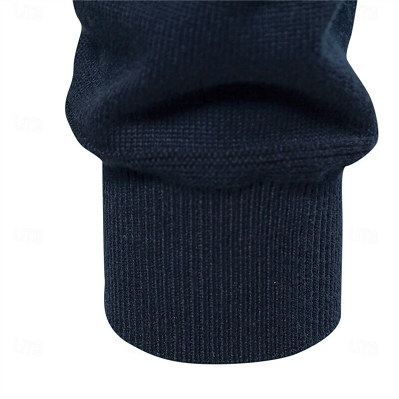 Mens Autumn Cotton Cardigan Sweater Fashion Turn Down Collar Shawl Knitted Sweaters for Men Overcoat With Pocket 6