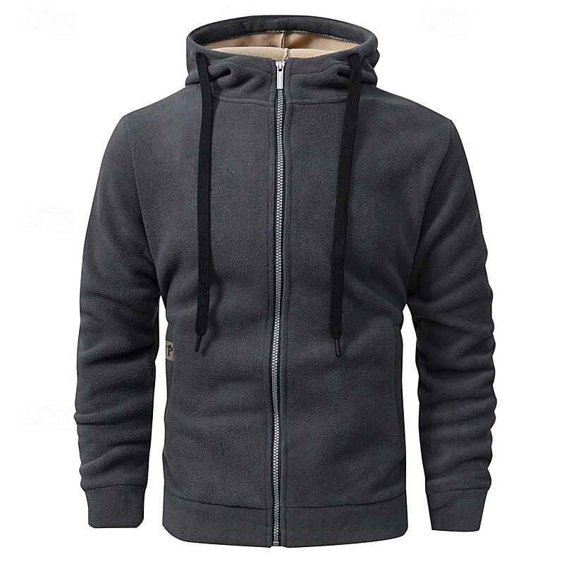 Men's Hiking Fleece Jacket Winter Outdoor Waterproof Soft Comfortable Warm Fleece Jackets Full Zip Camping / Hiking / Caving Traveling Winter Sports Dark Grey Black Army Green Dark Blue4