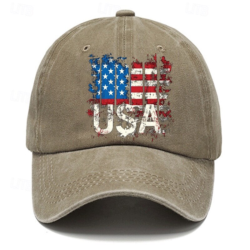 Men's Baseball Cap Sun Hat Trucker Hat Black Dark Navy Cotton Adjustable Fashion Daily Wear Festival Graphic Pattern National Flag Casual / Daily2