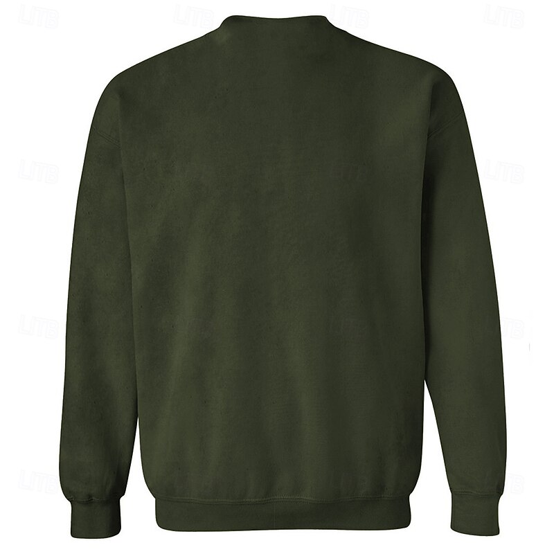 Mens Long Sleeve Halloween Sweatshirt: I'm Just Here For The Boos Funny Ghost Beer Pun2