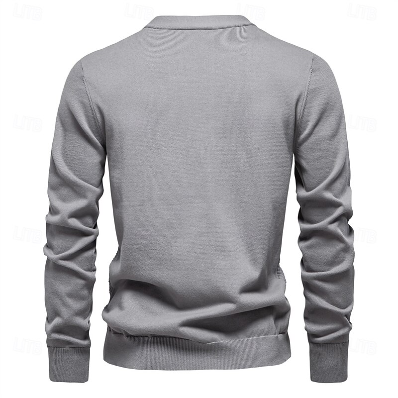 Mens New V Neck Button up Cotton Cardigan Sweaters Casual Social Knit Sweater Cardigans for Men2