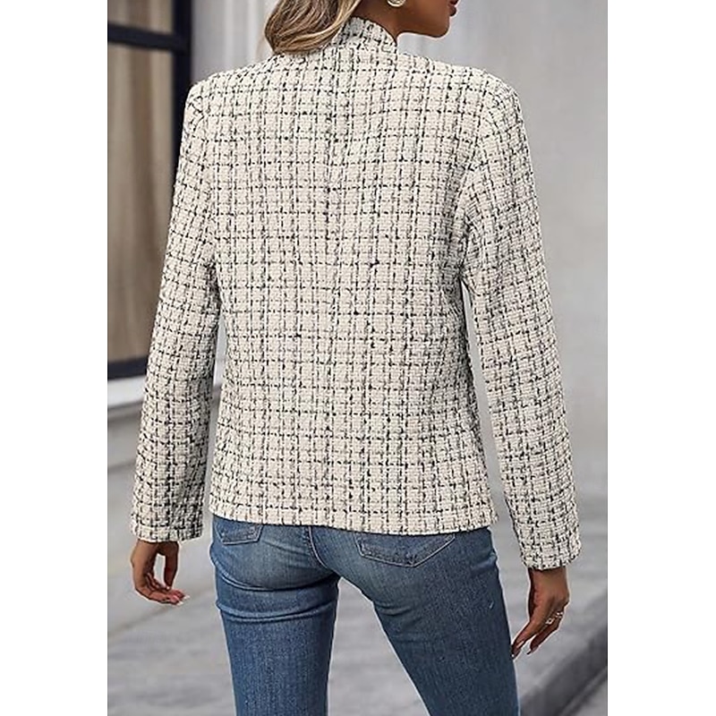 Women's Blouse Stylish Modern Long Sleeve Regular Tops Work Daily Light Grey Spring Fall Winter2