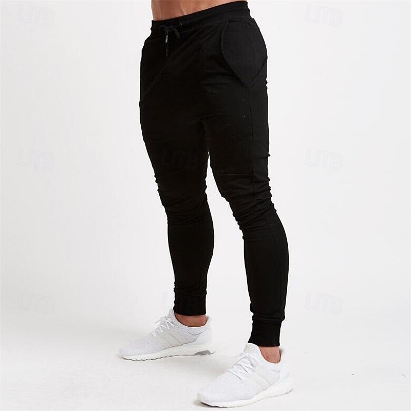 Men's Sweatpants Joggers Trousers Pocket Drawstring Elastic Waist Color Block Comfort Sports Outdoor Daily Fashion Casual Black / Red Black Micro-elastic4