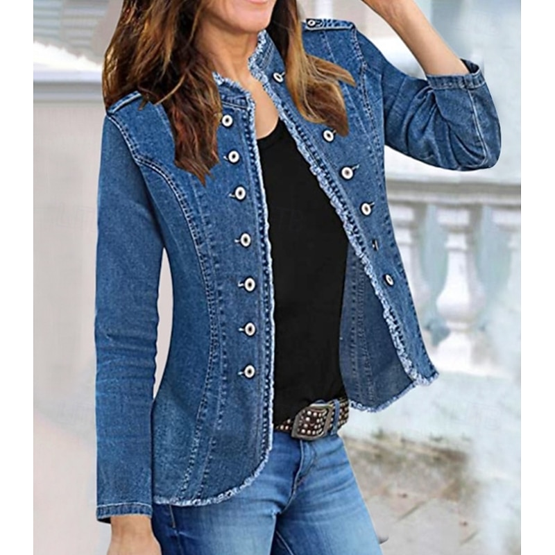 Women's Shrugs Long Sleeve Asymmetrical Blue Spring Fall Winter